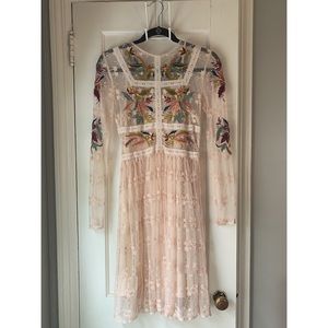 Frock & Frill Floral Embroidered Skater Mini Dress